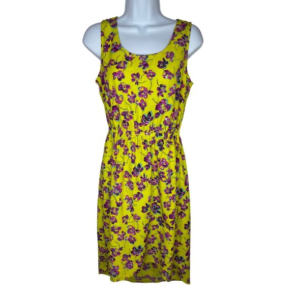 Daisy Fuentes High Low Floral Flowers Print Pattern Spring Sleeveless Dress NWT - Picture 2 of 16